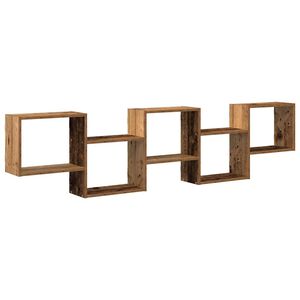 vidaXL W&uuml;rfelregal 5 F&auml;cher Altholz-Optik Holzwerkstoff