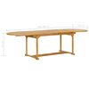 vidaXL 9-tlg. Garten-Essgruppe Teak Massivholz