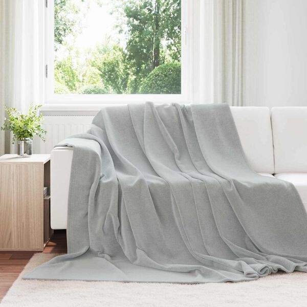 vidaXL Wohndecken 6 St&uuml;ck Grau 240 x 270 cm Fleece