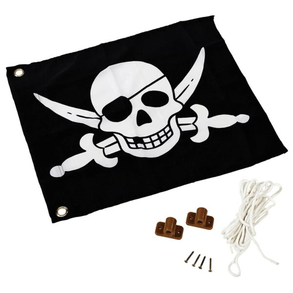 AXI Piratenflagge Schwarz und Wei&szlig; 55x45 cm A507.012.00