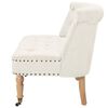 vidaXL Loveseat Stoff 94x67x76 cm Wei&szlig;