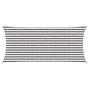 vidaXL Sonnensegel Hellgrau und Wei&szlig; 2 x 4,5 m HDPE
