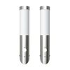 vidaXL Gartenleuchten 2 Wandlampen mit Bewegungsmelder