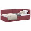 vidaXL Eckbettgestell Weinrot 90 x 200 cm Stoff