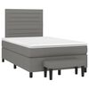 vidaXL Boxspringbett mit Matratze Dunkelgrau 120x200 cm Stoff