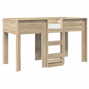 vidaXL Etagenbett f&uuml;r Kinder Sonoma-Eiche 75 x 190 cm Holzwerkstoff