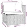 vidaXL Garten-Ecksofa mit Kissen Grau 57x57x56 cm Poly Rattan