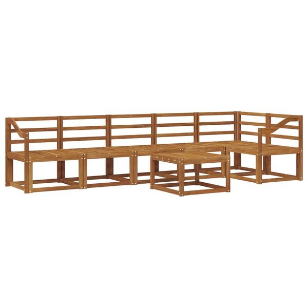 vidaXL Outdoor-Sofagarnitur 7 pcs Natur Massivholz Akazie