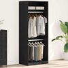 vidaXL Kleiderschrank mit Regal Schwarz Eichen-Optik 80 x 50 x 200 cm