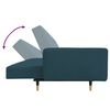 vidaXL Schlafsofa 2-Sitzer mit Hocker Blau Samt