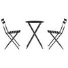 vidaXL Klapp Bistro Set 3 pcs Anthrazit Stahl