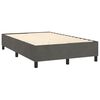 vidaXL Boxspringbett mit Matratze Dunkelgrau 120x190 cm Samt
