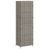 vidaXL Gartenschrank Grau 59x40x180 cm Poly Rattan