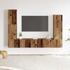 vidaXL 4-tlg. TV-Schrank-Set Wandmontage Altholz-Optik Holzwerkstoff
