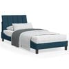 vidaXL Bett mit Matratze "Hanko" Blau 90x200 cm Samt