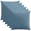 vidaXL Kissenbezug 6 pcs ALMELO Blau 65 x 65 cm Cord