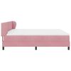 vidaXL Boxspringbett mit Matratze mit Kopfteil Rosa 200 x 200 cm Samt