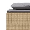 vidaXL 3-tlg. Garten-Essgruppe mit Kissen Beige Poly Rattan