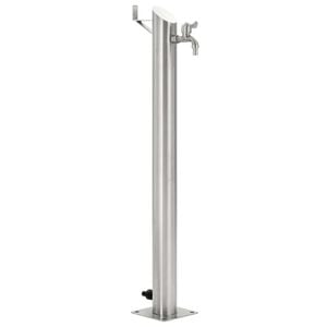 vidaXL Garten-Wassers&auml;ule Edelstahl Rund 95 cm
