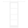 vidaXL Schiebet&uuml;r ORKDAL Wei&szlig; 73,5 x 211 cm Massivholz Kiefer und Glas