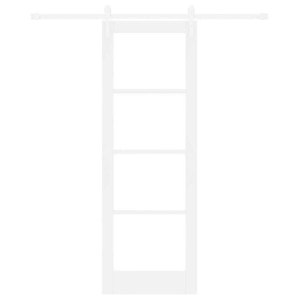 vidaXL Schiebet&uuml;r ORKDAL Wei&szlig; 73,5 x 211 cm Massivholz Kiefer und Glas