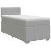 vidaXL Boxspringbett mit Matratze Hellgrau 90 x 190 cm Stoff