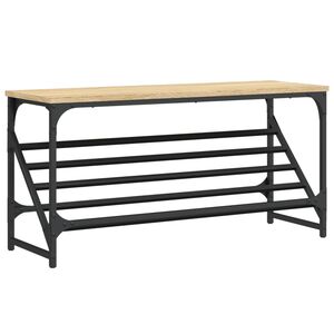 vidaXL Schuhregal Sonoma-Eiche 90x30x45 cm Holzwerkstoff