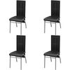 vidaXL Esszimmerst&uuml;hle 4 Stk. Schwarz Kunstleder