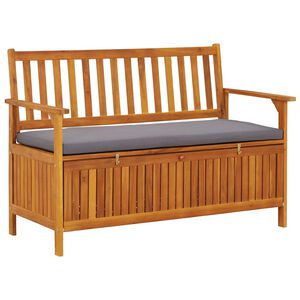 vidaXL Gartenbank mit Stauraum 120 cm Massivholz Akazie