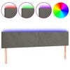 vidaXL LED Kopfteil Dunkelgrau 160x5x78/88 cm Samt