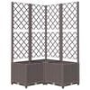 vidaXL Pflanzk&uuml;bel mit Rankgitter Braun 80x80x136 cm PP