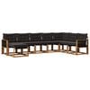 vidaXL Outdoor-Sofagarnitur 8 stk. Natur und Schwarz