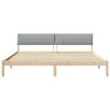 vidaXL Bettgestell Braun und hellgrau 200 x 200 cm Massivholz Kiefer