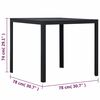vidaXL Couchtisch Schwarz 78x78x74 cm HDPE Holzoptik