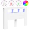 vidaXL LED-Kopfteil Wei&szlig; 140x18,5x103,5 cm Holzwerkstoff