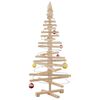 vidaXL Weihnachtsbaum Holz zum Schm&uuml;cken 120 cm Massivholz Kiefer