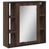 vidaXL Bad-Spiegelschrank Braun Eiche-Optik 60x16x60cm Holzwerkstoff