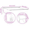 vidaXL Einziehbare Markise Mehrfarbig 350 x 250 cm Stoff
