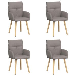 vidaXL Esszimmerst&uuml;hle 4 pcs Stoff Taupe 60 x 56 x 96 cm