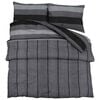 vidaXL Bettw&auml;sche-Set Dunkelgrau 260x220 cm Baumwolle