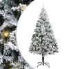 vidaXL K&uuml;nstlicher Weihnachtsbaum mit 300 LEDs mit St&auml;nder Wei&szlig; 240 cm