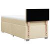vidaXL Boxspringbett mit Matratze Creme 90x190 cm Stoff