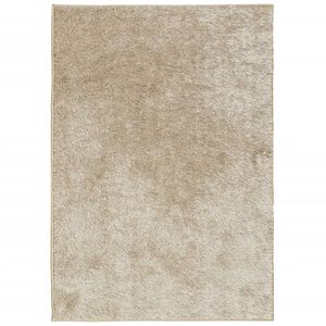 vidaXL Teppich ISTAN Hochflor Gl&auml;nzend Beige 160x230 cm