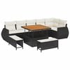 vidaXL Gartensofa-set 9 stk. 9-Sitzanzahl Schwarz und Creme