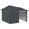 vidaXL Hundeh&uuml;tte Anthrazit 116,5x103x81,5 cm Verzinkter Stahl