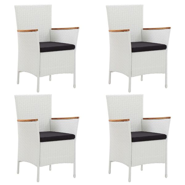 vidaXL 5-tlg. Garten-Essgruppe Wei&szlig;