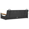 vidaXL Hängebank Schwarz 109x62x40 cm Poly Rattan