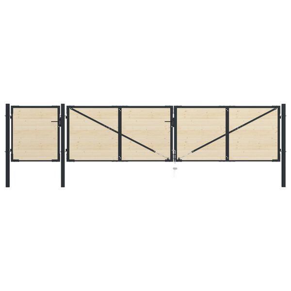 vidaXL Zaunlatten 65 Stk. Massivholz Fichte