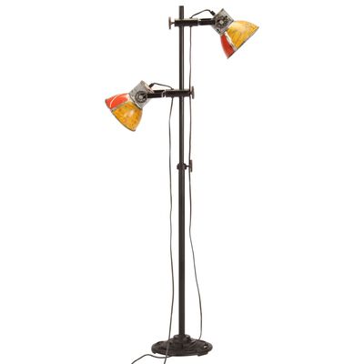 vidaXL Stehlampe mit 2 Lampenschirmen Mehrfarbig E27