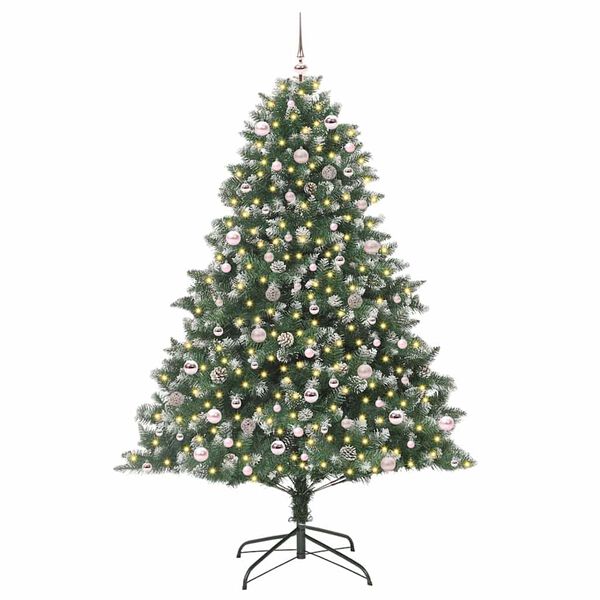 vidaXL Künstlicher Weihnachtsbaum mit 300 LEDs Grün 160 x 160 x 240 cm